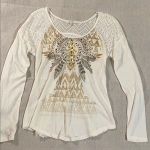 Miss Me Embellished Long Sleeve Top